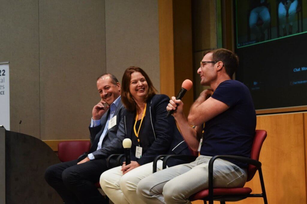 Panelists speaking at the 2022 Chemical Ventures Conference hosted at the Innovation Space