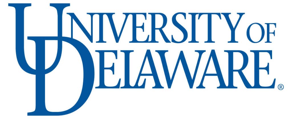 University of Delaware Logo - all caps, blue text