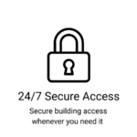 The outline of a lock with a keyhole in the middle